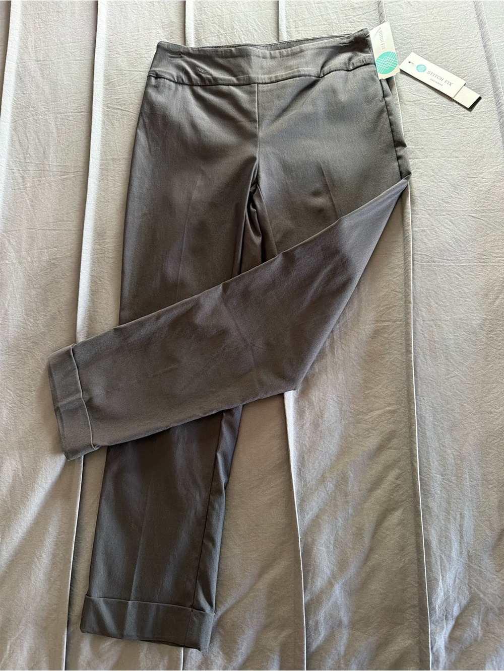 Tribal Gray Women's Trousers - Straight Leg